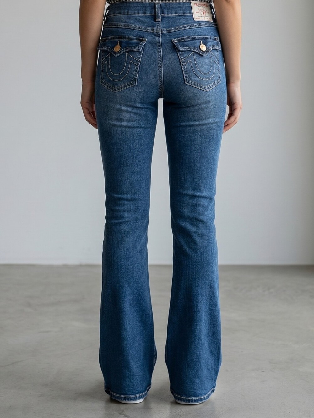 True Religion Women's Mid-rise Flap Flare Joey Jeans 28